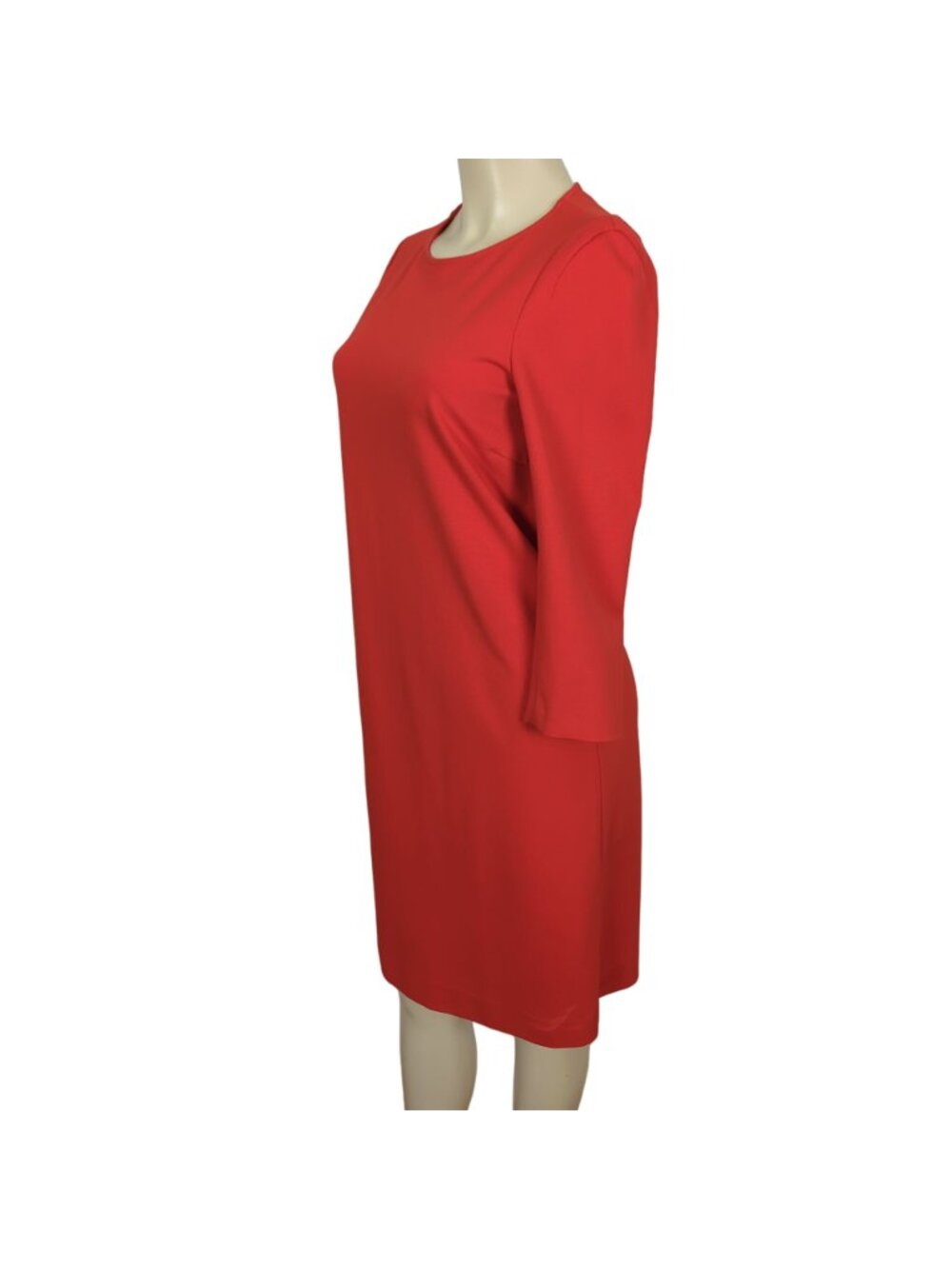 Jaeger London Dress Womens 6 Red Orange Sheath Stretch Long Sleeve Career - Picture 5 of 15